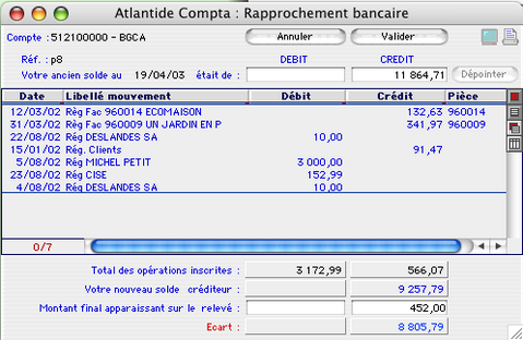 le rapprochement bancaire dans ciel compta mac